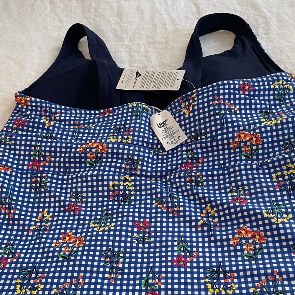Lands' End Blue Floral Bikini Set - Picture 3 of 6